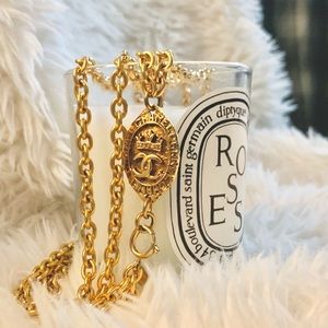 Chanel CC crown double chain necklace/belt ASO 21A
